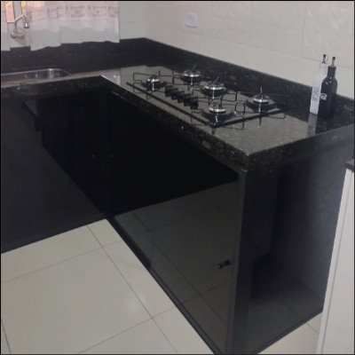 Fechamento de Pia com Vidro Fumê