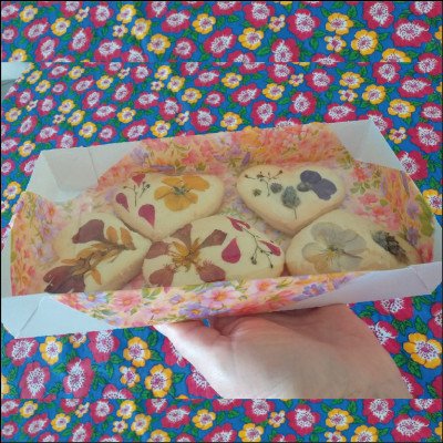 Bolachas Caseiras com Flores Comestíveis - imagem 1