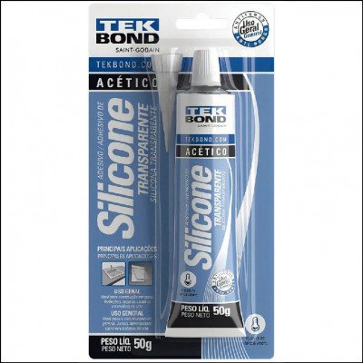 Silicone Acético Incolor 50gr Tekbond