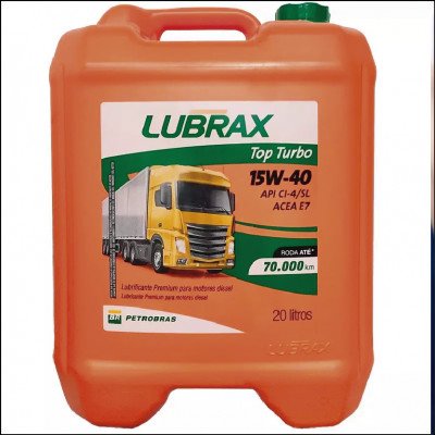 Óleo Lubrificante Lubrax Top Turbo 15W40 20 Litros
