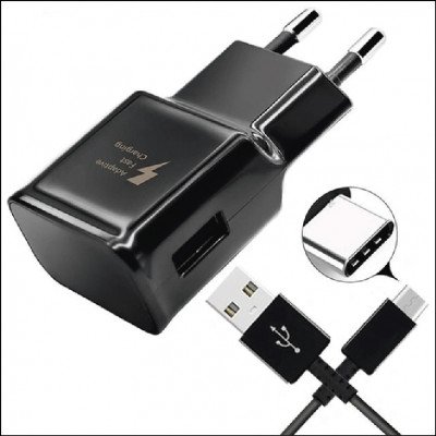 Carregador Adaptive Fast Charging Preto para Samsung