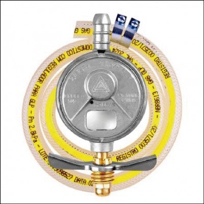 Kit Regulador Gás De Cozinha Mangueira e Abraçadeiras