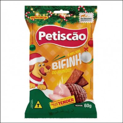 Bifinho Mastigável Petiscão Para Cães Sabor Tender - 60 Gr