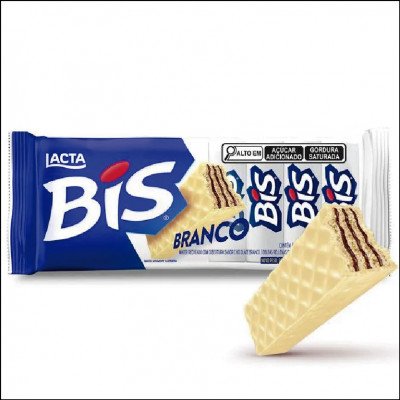 Chocolate Wafer BIS Cobertura Chocolate Branco