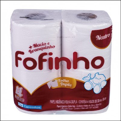 Papel Higiênico Fofinho 30m Folha Dupla 4 Rolos