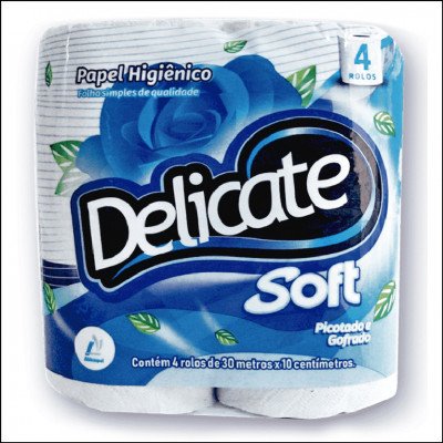 Papel Higiênico Delicate com 4 Rolos 30m