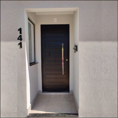 Porta Social com Fechadura Eletrônica Preto Fosco