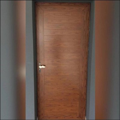 Porta Pivotante em Alumínio Cor Amadeirado