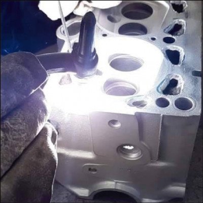 Enchimento da Base com Soldas em Cabeçotes