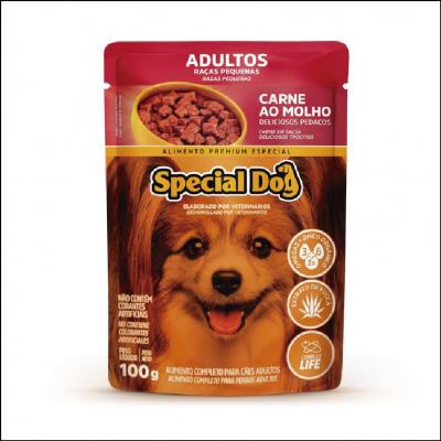 Sachê para Cães Adultos Raças Pequenas Carne ao molho Special Dog