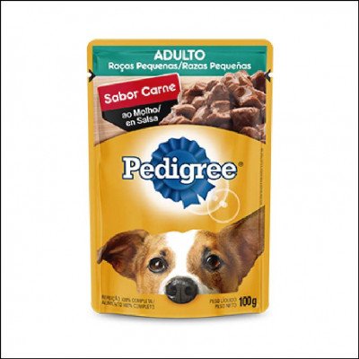 Pedigree Sachê Carne ao Molho Cães Adultos Pequenos