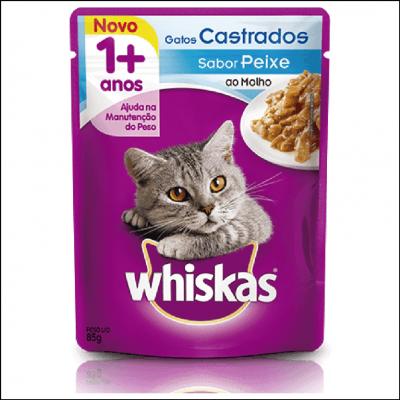 Sachê Whiskas Castrados Peixe ao Molho