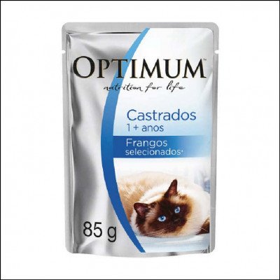 Sachê Optimum Frango para Gatos Castrados