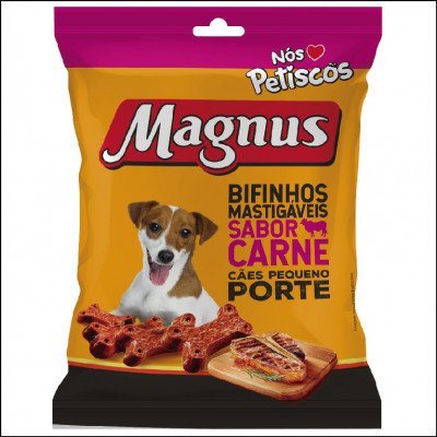 Magnus Bifinho Mastigável Pequeno Porte Sabor Carne