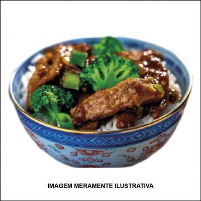 Carne Fatiada com Brócolis e Arroz Pequeno