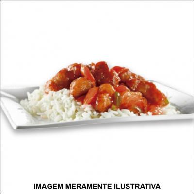 Frango Agridoce com Arroz Pequeno