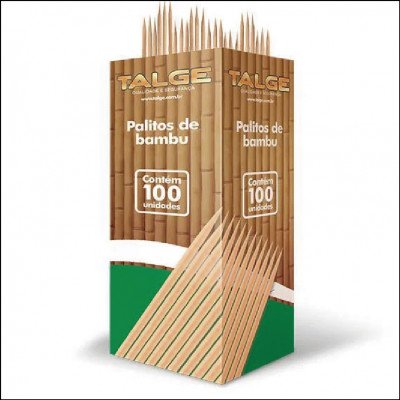 Palito de Dente de Bambu Talge 100Un.