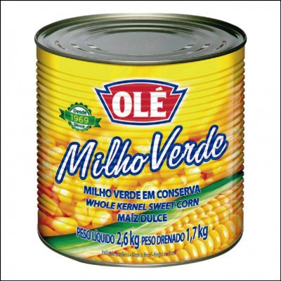 Milho Verde em Conserva Lata 2,6 kg Olé