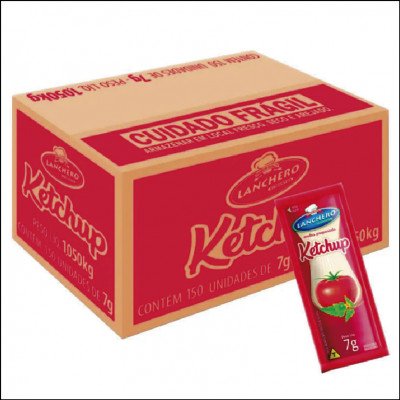 Ketchup em Sachê Lanchero 7g Com 150 Un.