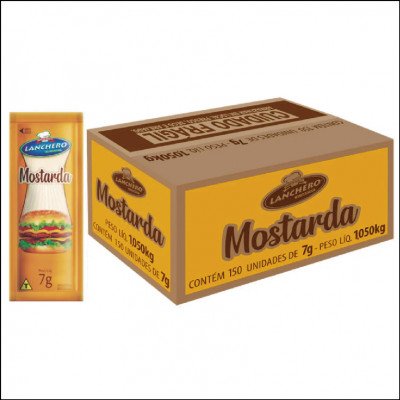 Mostarda Tradicional Sachê Lanchero 7g Com 150 Un.