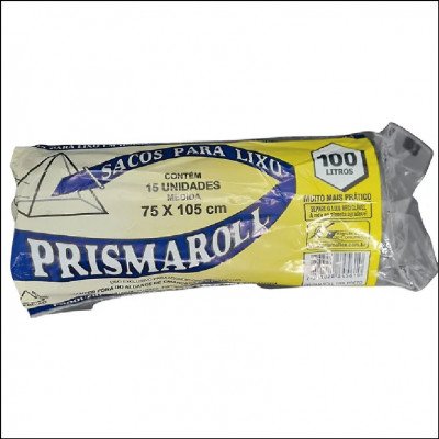 Saco de Lixo Bobina 100L Com 15 Un. Prismaroll
