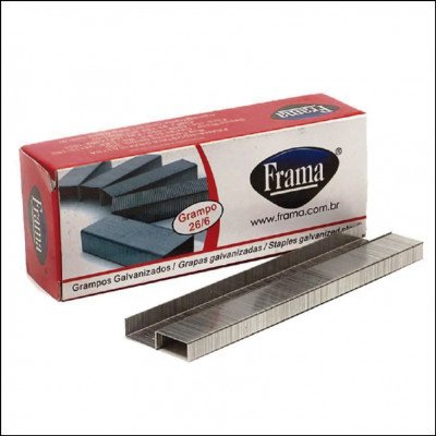 Grampo para Grampeador 26/6 Aço Galvanizado Frama Cx/5000