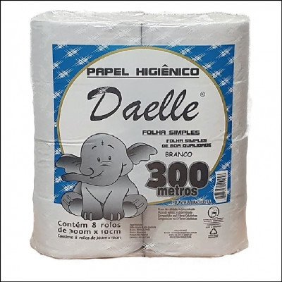 Papel Higiênico 8x300m Daelle Branco