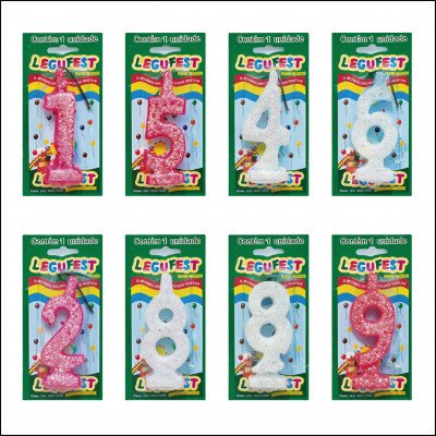 Velas de Aniversário Numéricas Legufest