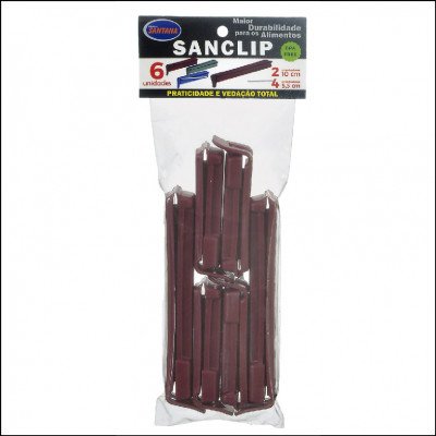 Prendedor de Embalagem Sanclip 6 Un.