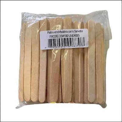 Palito de Picolé 100 Unidades