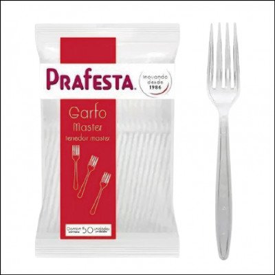 Garfo Master Branco Prafesta C/50