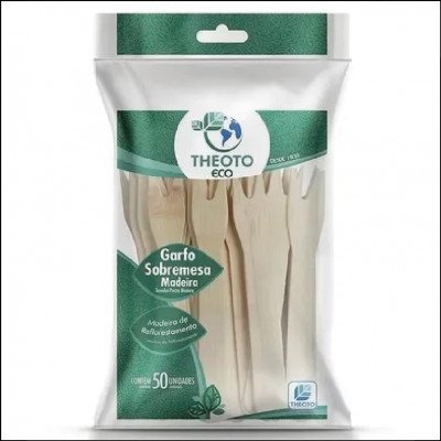 Garfo de Madeira Theoto c/50 Un.