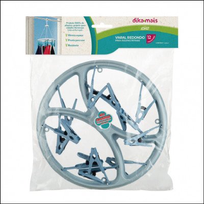 Varal Redondo C/12 Prendedores Dikamais