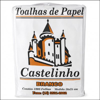 Toalha De Papel 20x21cm Castelinho C/1000 Un.
