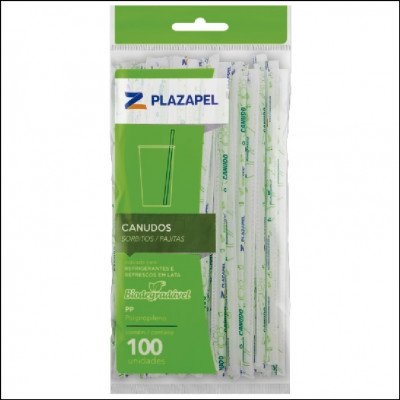 Canudos Plazapel C/100 Un.