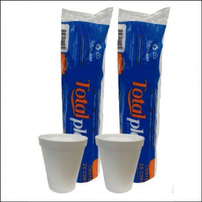 Copo e Tampa Isopor Totalplast