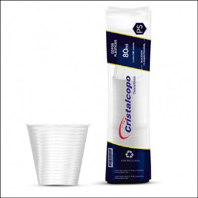 Copo Descartável Cristalcopo 80ml