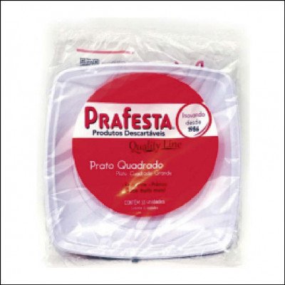Pratos Descartáveis Quadrados PraFesta