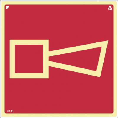 Placa de Sinalização E1 - Alarme Sonoro