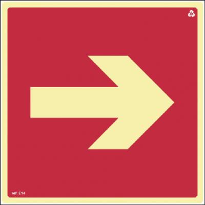 Placa de Sinalização E14 Seta à Direita