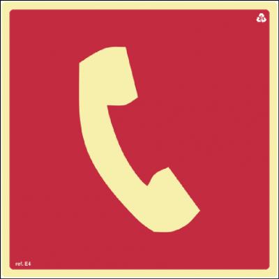 Placa de Sinalização E4 - Telefone ou Interfone de Emergência