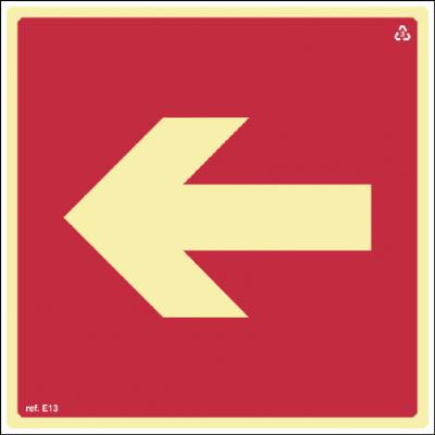 Placa de Sinalização E13 - Seta à Esquerda