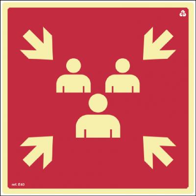 Placa de Sinalização E40 - Ponto de Encontro