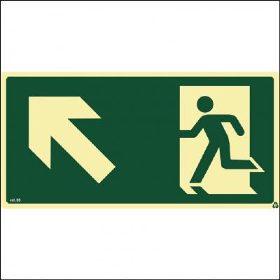 Placa de Sinalização S5 - Saída por Rampa Subindo a Esquerda