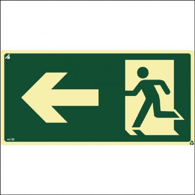 Placa de Sinalização S2 - Saída de Emergência a Esquerda