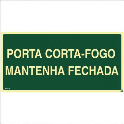 Placa de Sinalização S30 - Porta Corta-Fogo Mantenha Fechada