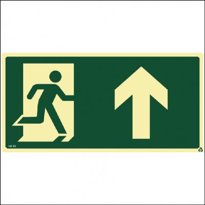 Placa de Sinalização S3 - Saída de Emergência em Frente