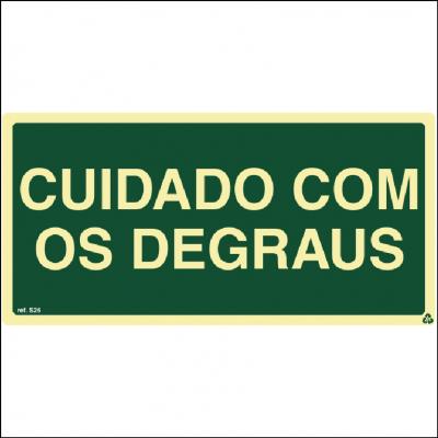 Placa de Sinalização S26 - Cuidado com os Degraus