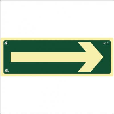 Placa de Sinalização C1 - Indicação de Rota de Fuga
