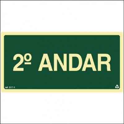 Placa de Sinalização S17-2 - 2 Andar